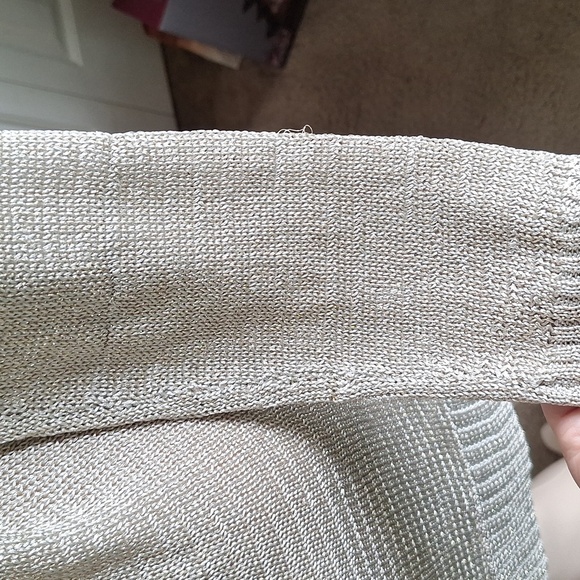Chic Metallic Cardigan Sweater Size M - Picture 7 of 13